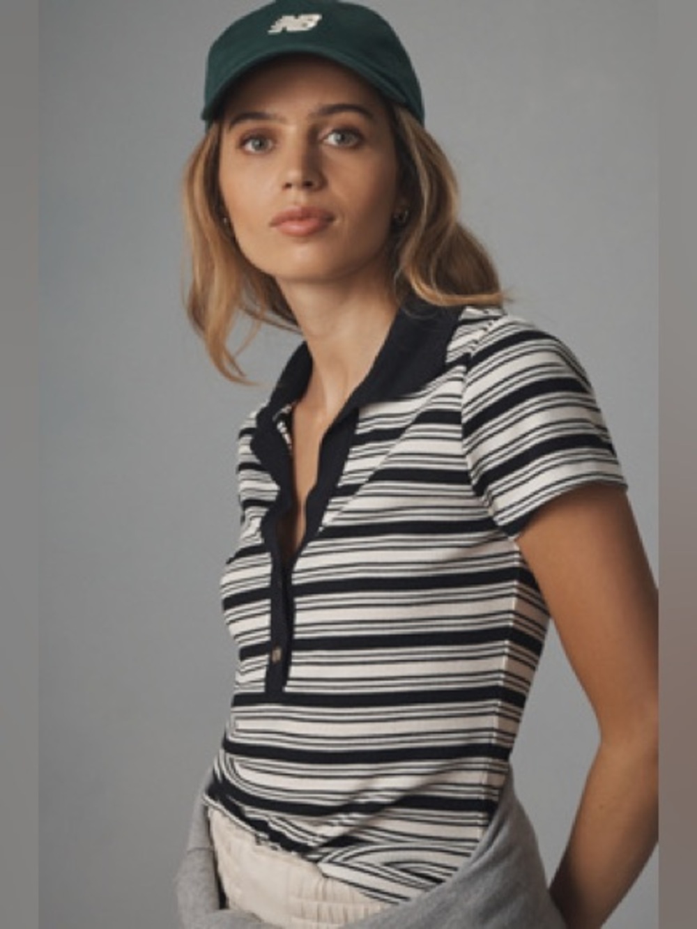 Anthropologie T.La Short Sleeve Polo Tee
